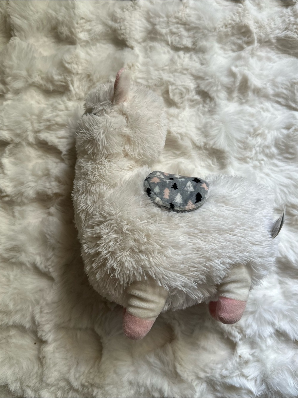Plush White Alpaca/Llama Toy - Picture 2 of 6